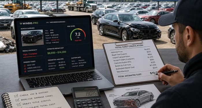 Predictive salvage vehicle valuation: evaluating auction feasibility