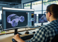 Step-by-step 3D visualization: from scene preparation to final render.